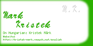 mark kristek business card